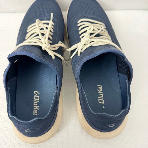 OluKai Kaholo Shoes Mens Size 12 Sneaker Navy Blue Casual Collapsible Heel main image 6